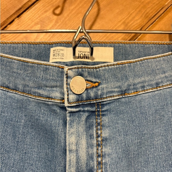 Topshop Blue High Rise Jeans. Stretchy Size 28 - Picture 3 of 5